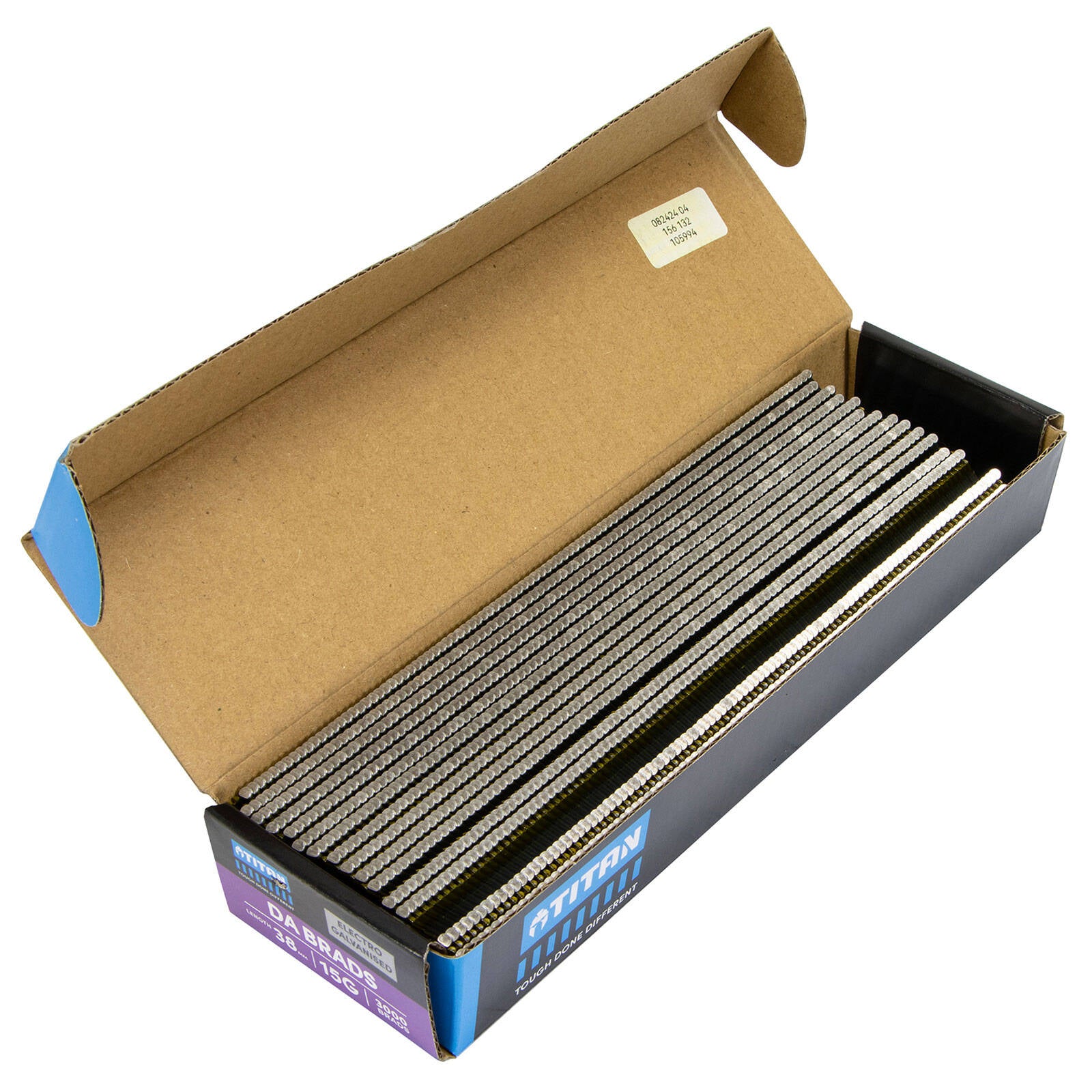 Titan 38 x 1.75mm 15 Gauge Electro Galvanised 34 Degree Angled DA Brads - 3000 Pack