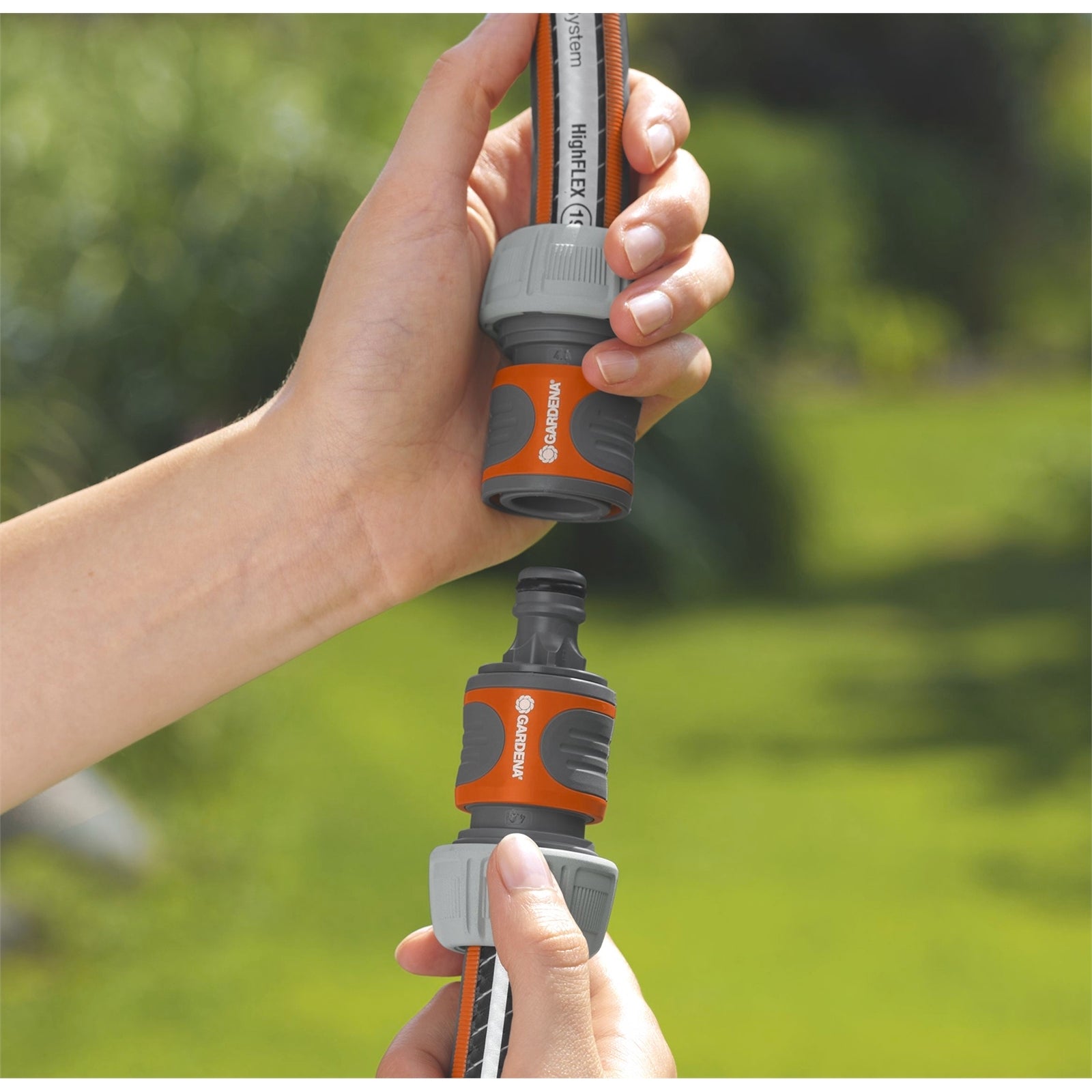 GARDENA 13mm Hose Coupling - High Grade Plastic, Quick Click, Outdoor