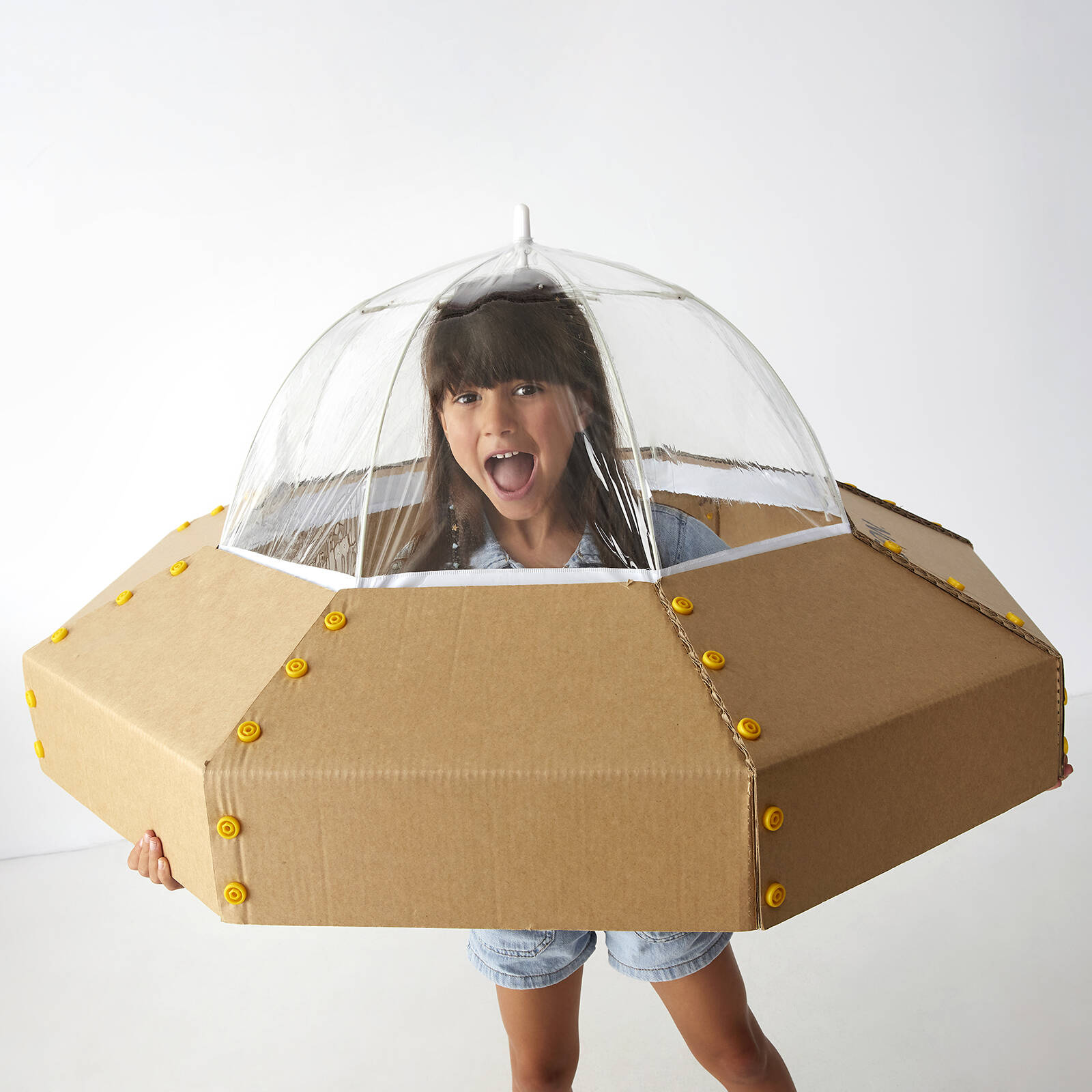 I-Create Big Screws for 3-6 Cardboard Layers, 25 Piece Yellow