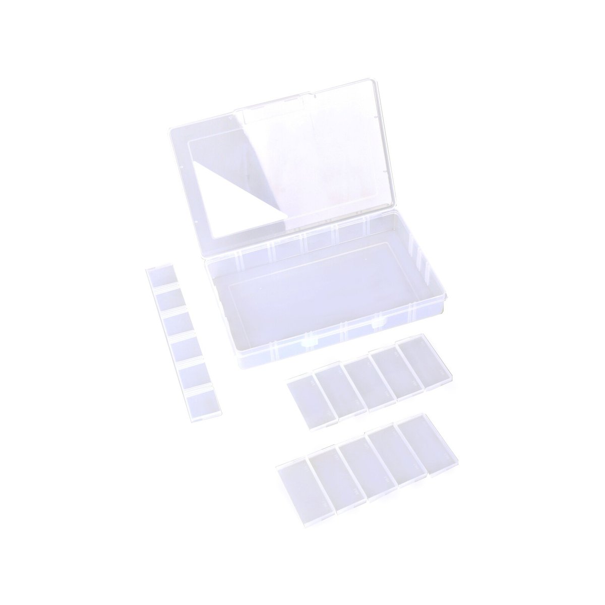 Craftright 12 Compartment Clear Polypropylene Organiser Storage Box