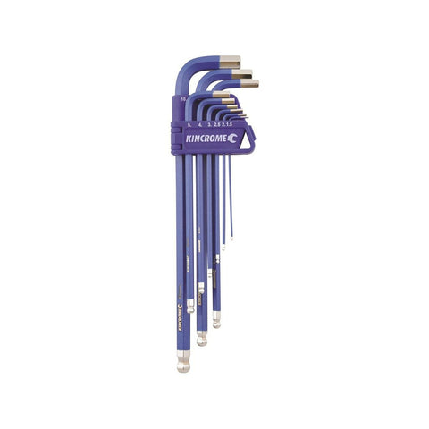 Kincrome 9 Piece Metric Ball Point Hex Key Set - Chrome Vanadium Steel - Handy Storage Rack - SuperSaverAU - view 1