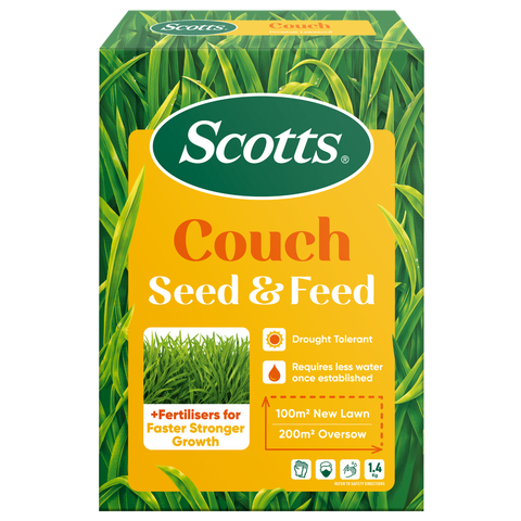 Scotts Lawn Builder Couch Lawn Seed 1.4kg Seed + Fertiliser Benefits - SuperSaverAU - view 1
