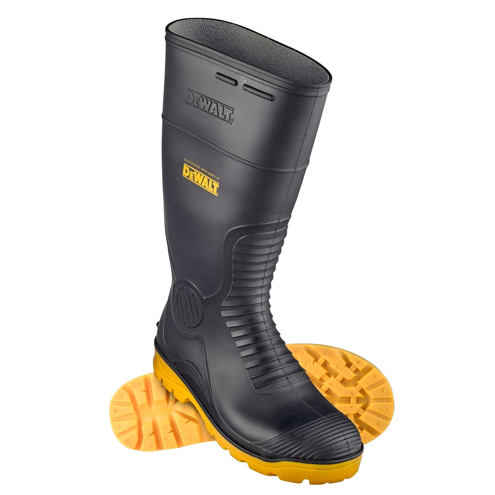 DeWALT Workwear Midland Pro Comfort Extreme Duty PVC Safety Gumboots Size 8 Steel Cap