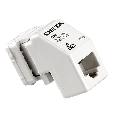 DETA Ethernet Grid Plate Insert RJ45 8P8C - White, Wall Plate Network Module