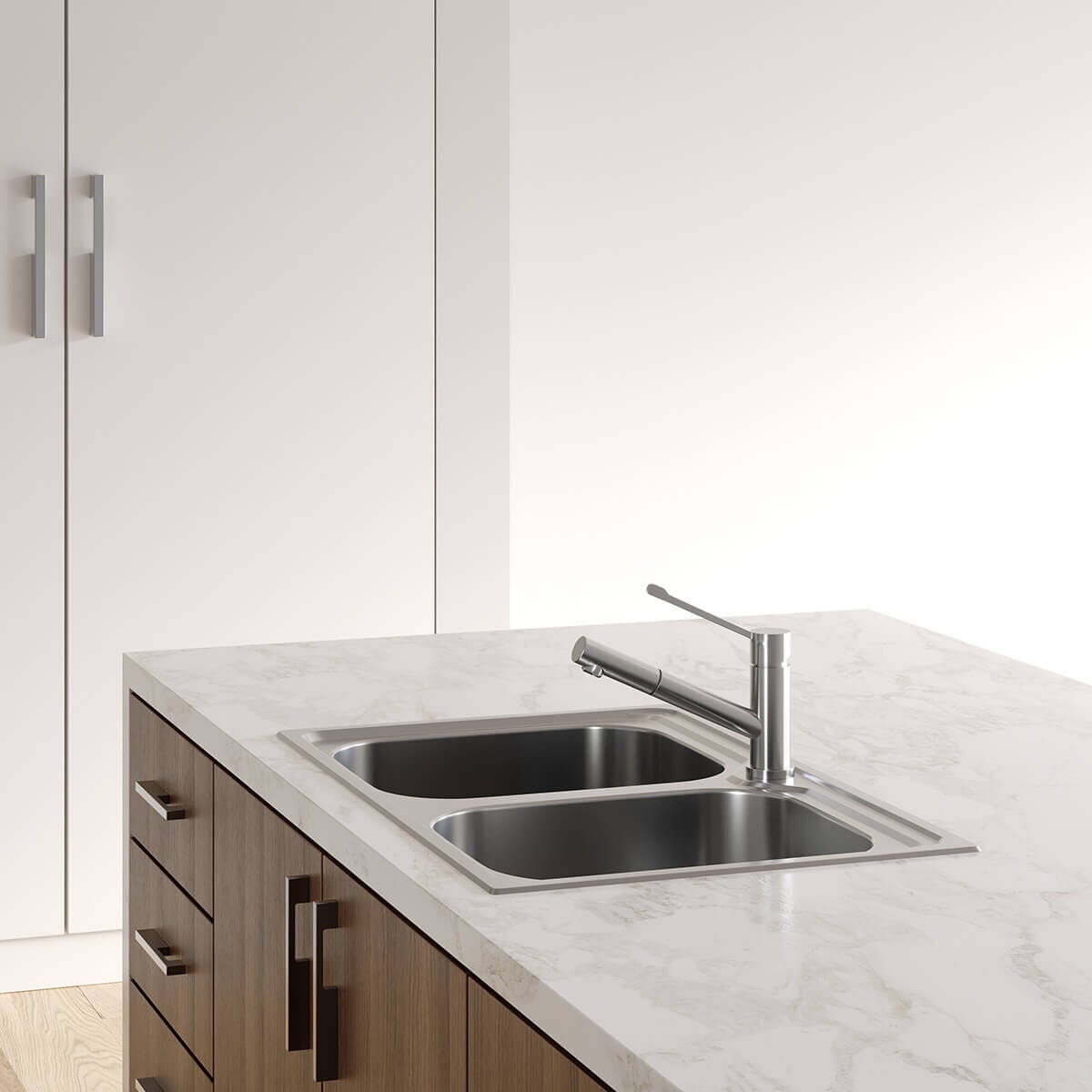 Oliveri Pull Out Kitchen Mixer Tap - 316 Grade Stainless Steel Body, 7.5L/min Flow - SS31615