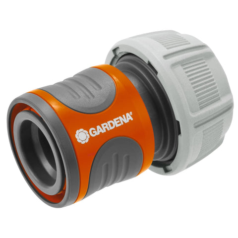 GARDENA 19mm Hose Connector with Soft Grip - Grey/Orange Plastic Outdoor Fitting
