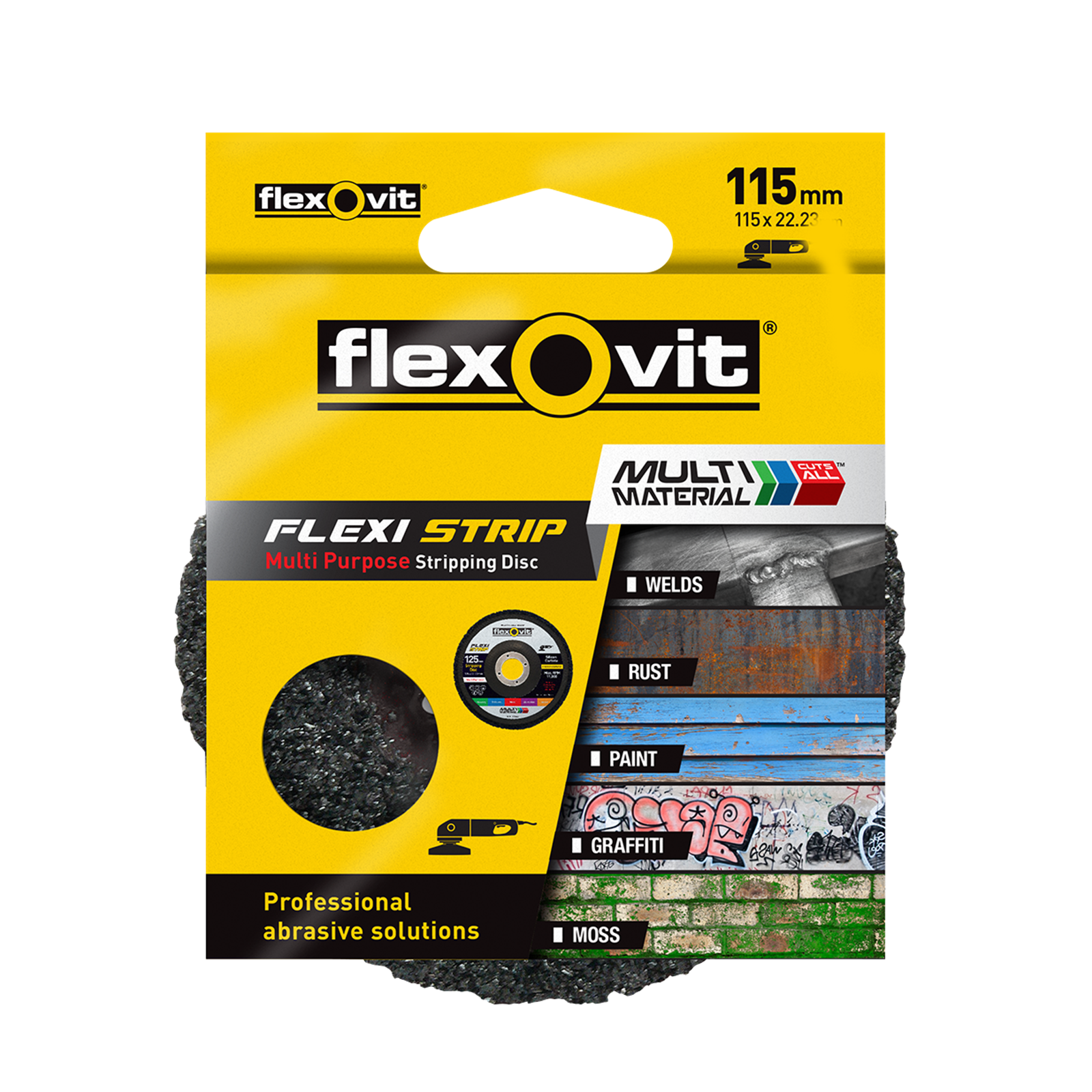 Flexovit 115mm Multi Purpose Flexi Strip Stripping Disc - Paint and Rust Removal