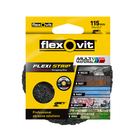 Flexovit 115mm Multi Purpose Flexi Strip Stripping Disc - Paint and Rust Removal