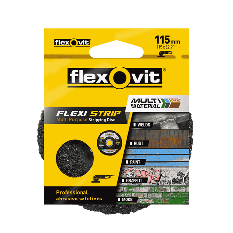 Flexovit 115mm Multi Purpose Flexi Strip Stripping Disc - Paint and Rust Removal