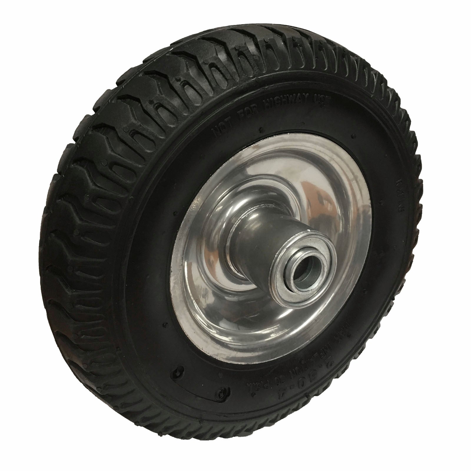 Move It 250 x 4" Pneumatic Wheel, 5/8" Bearing, Offset Steel Hub, 100kg