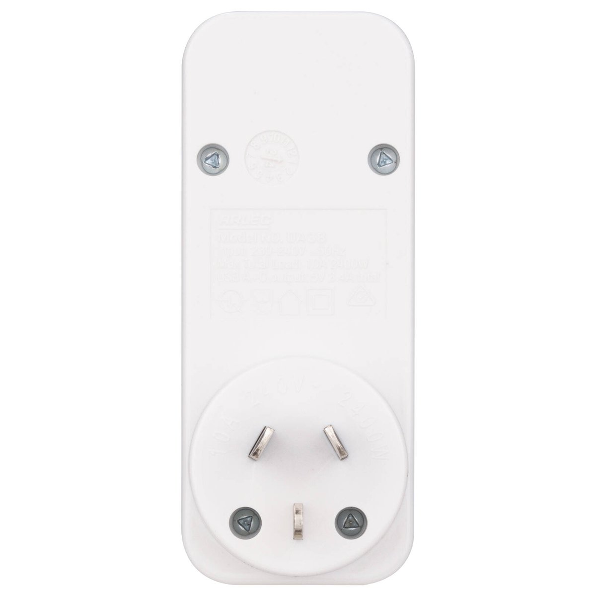 Arlec Compact Power Adapter with USB 3.4A White DA38