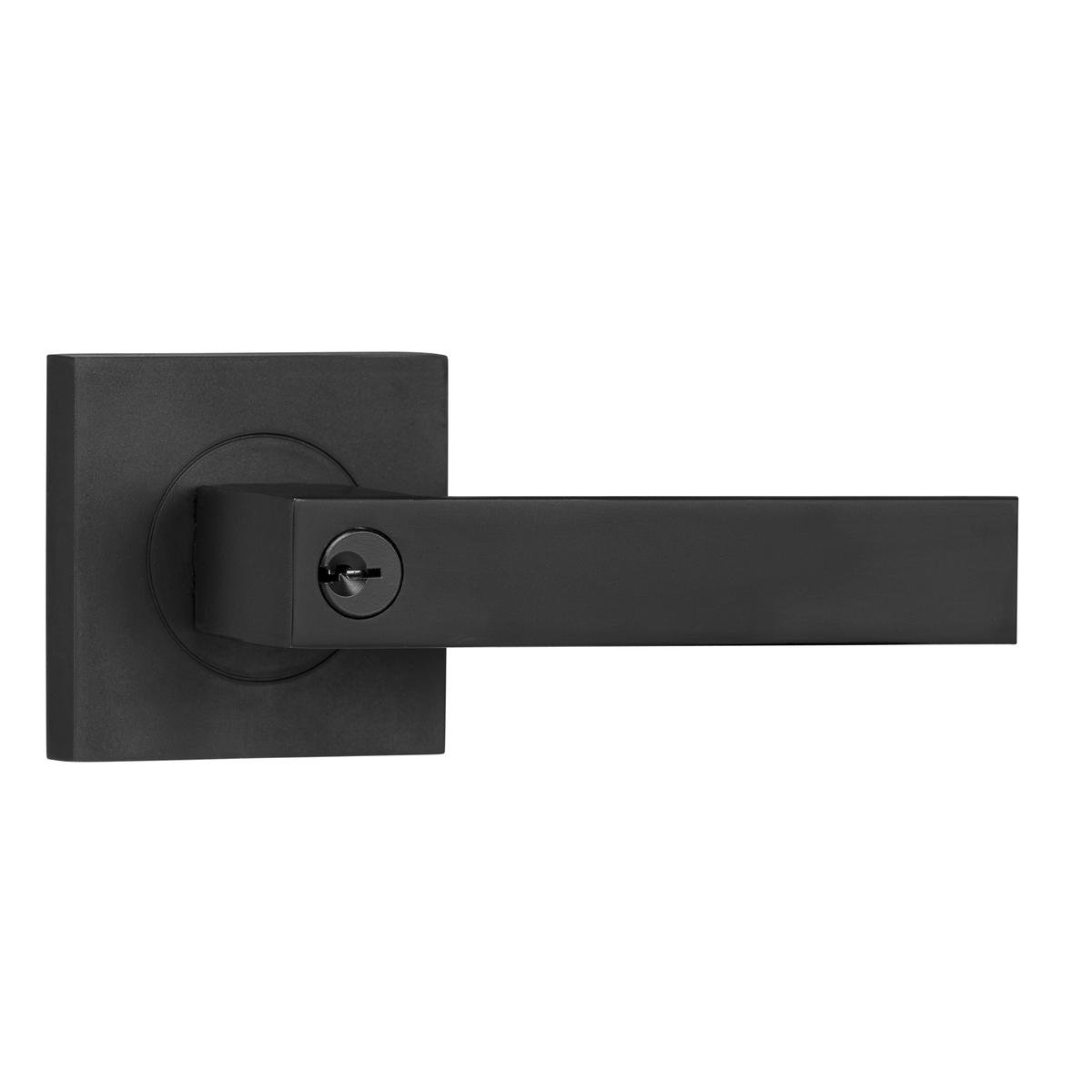 Lemaar Javea Entrance Set Black Zinc Keyed Exterior D Strike
