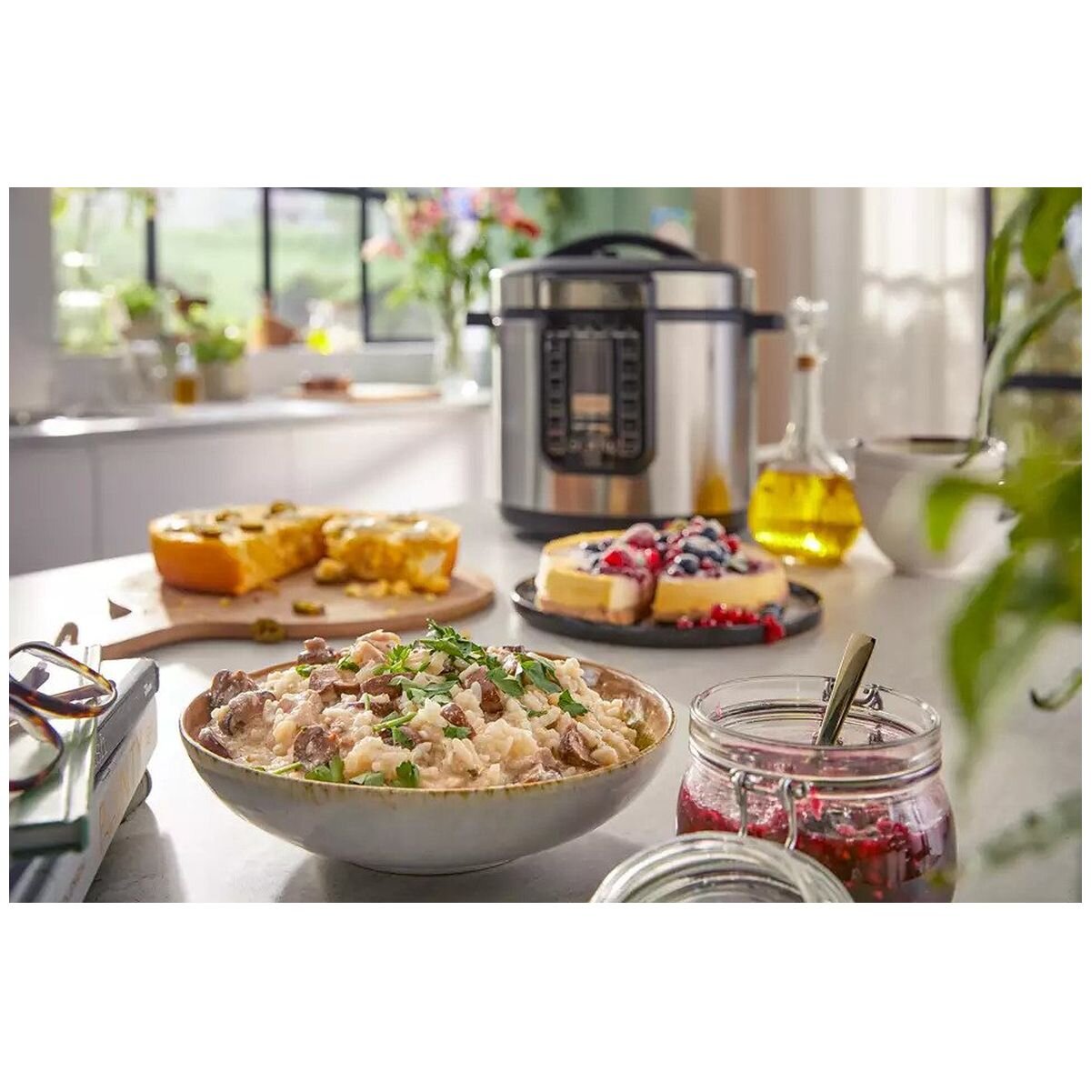 Philips All-In-One XL 8L Multi Cooker - 1500W, 20 Pre-Set Programs, Black and Silver - HD2238-72