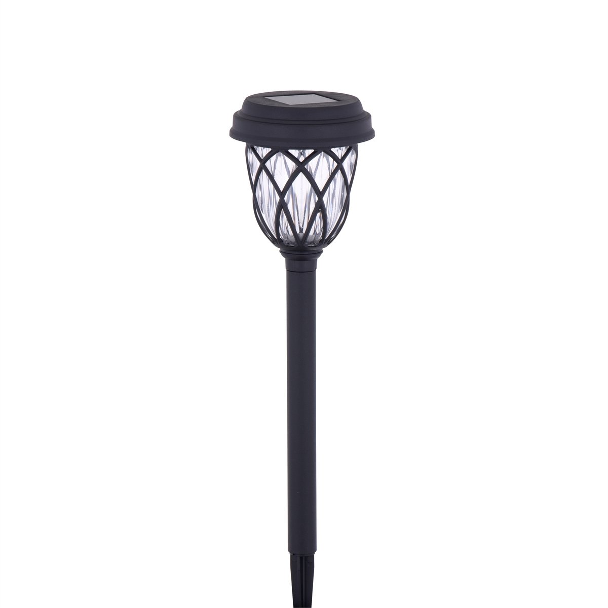 Arlec LED Garden Path Solar Light, 100mm Black Ground Stake LVS042