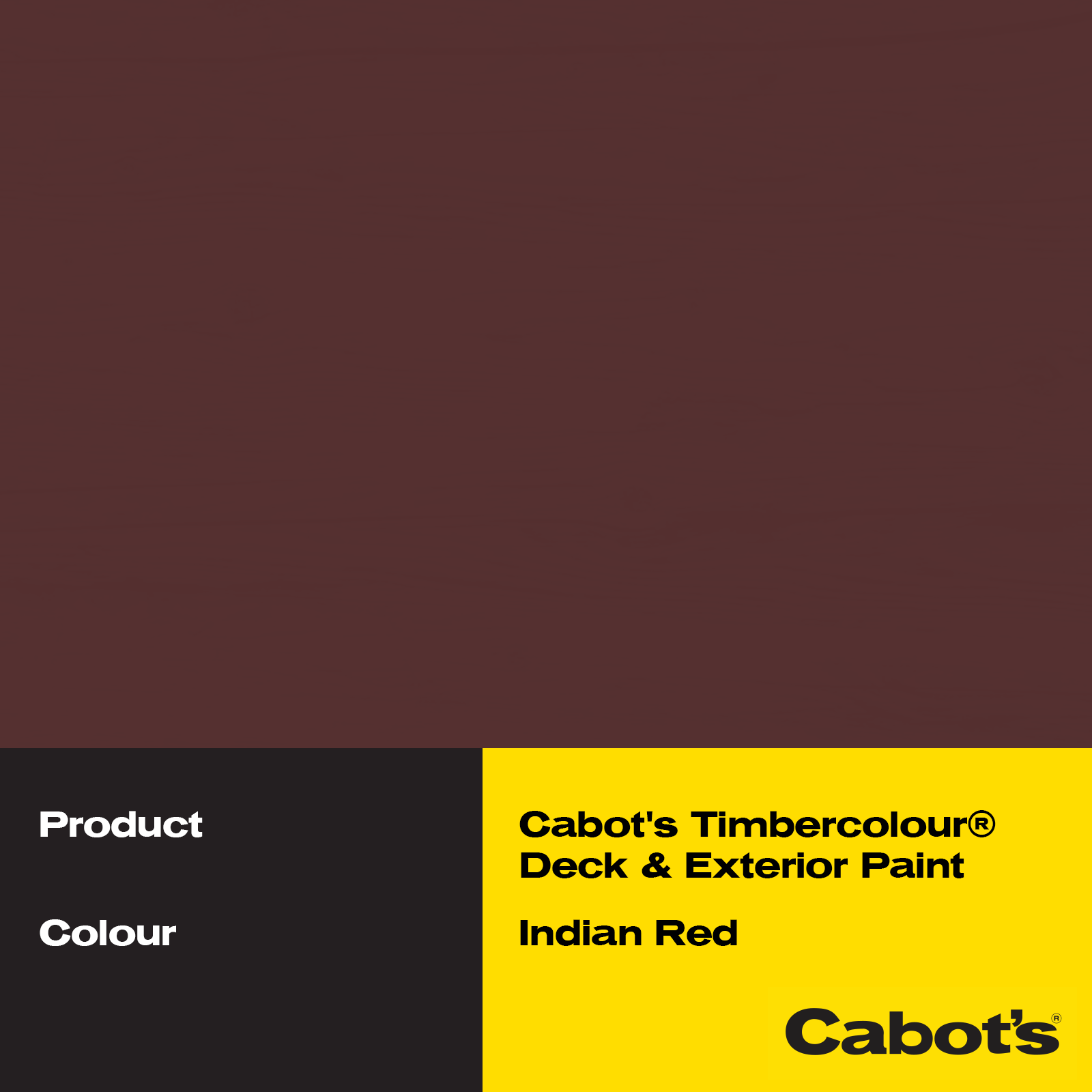 Cabot's Timbercolour 4L Indian Red Deck & Exterior Paint, Water-Based, UV Resistant, Self-Priming