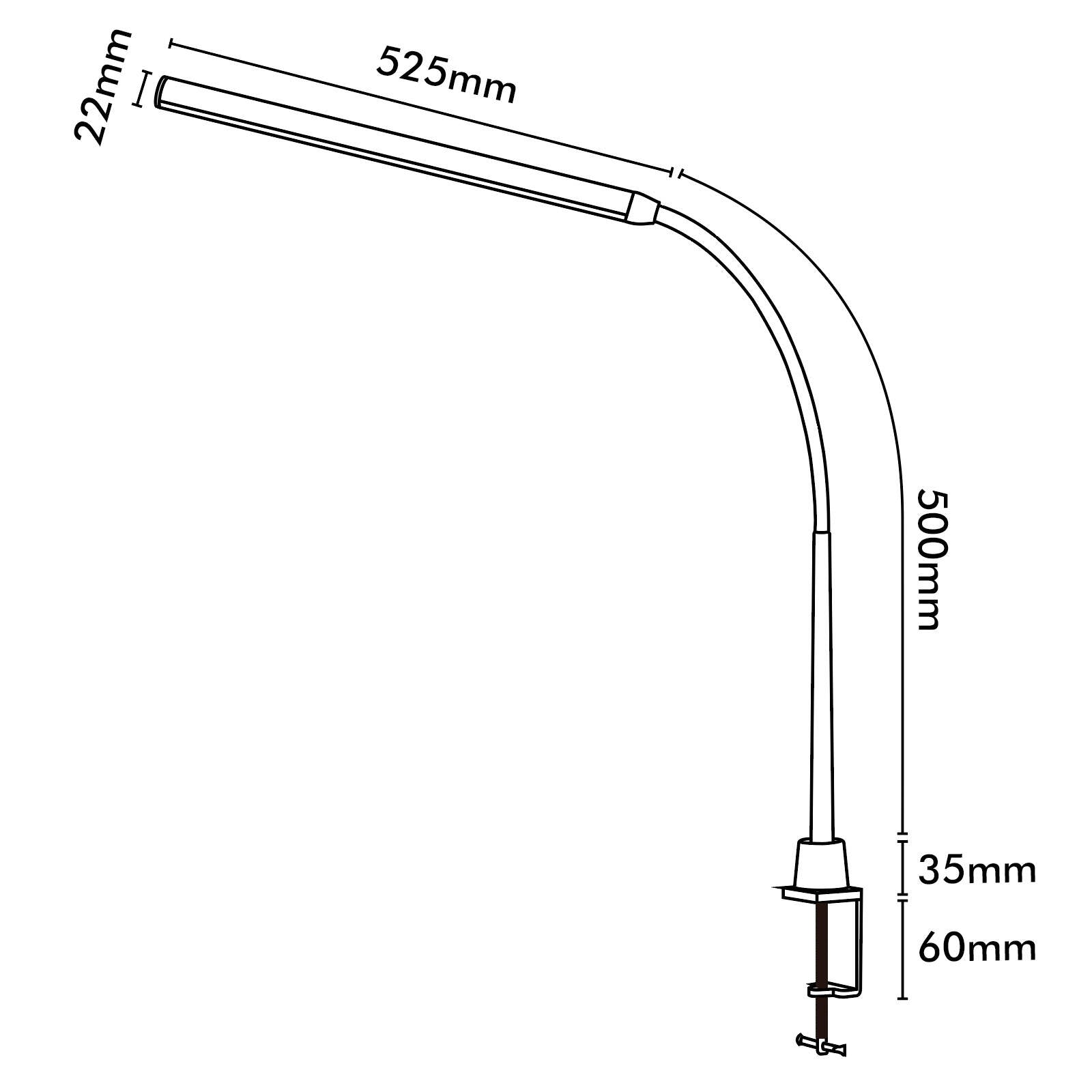 Brilliant Create 10W Black LED Desk Lamp with Clamp & Adjustable Head 21010/06