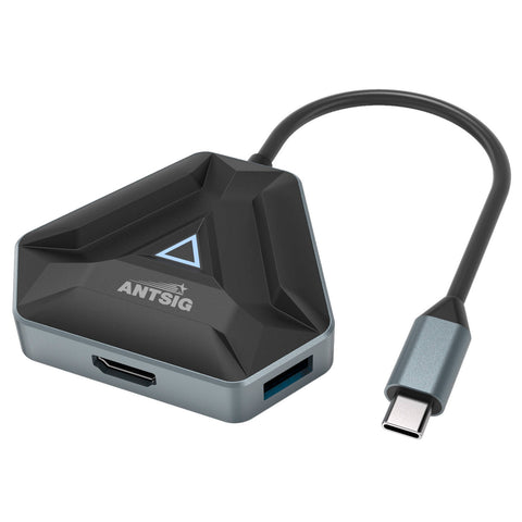 Antsig AP186 6 in 1 USB-C Multiport Adapter, Black ABS