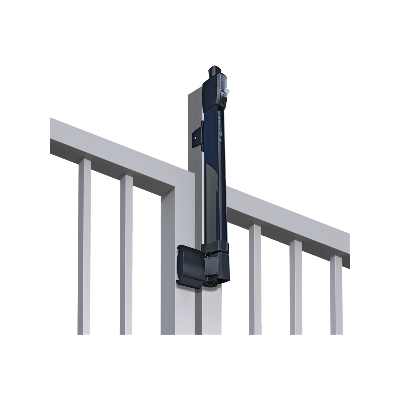 MagnaLatch Magnetic Gate Latch Lock and KwikFit Self Closing Hinges Super Strong Polymer Black