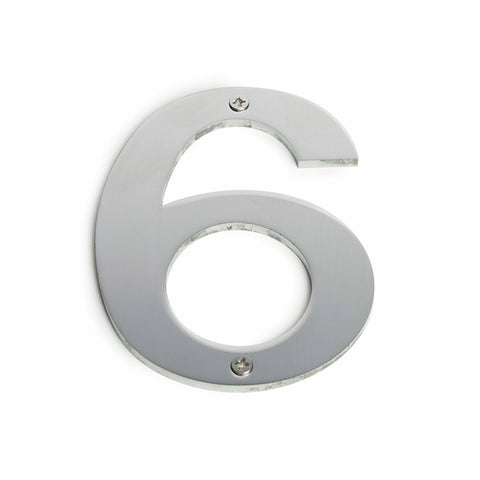 Sandleford 100mm Brushed Stainless Steel House Number 6