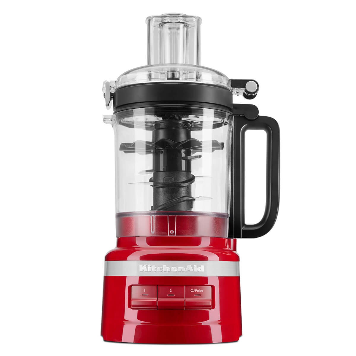 KitchenAid 9 cup food processor - 250W, whisk, four blade, refrigerator lid, Empire red - 5KFP0921AER