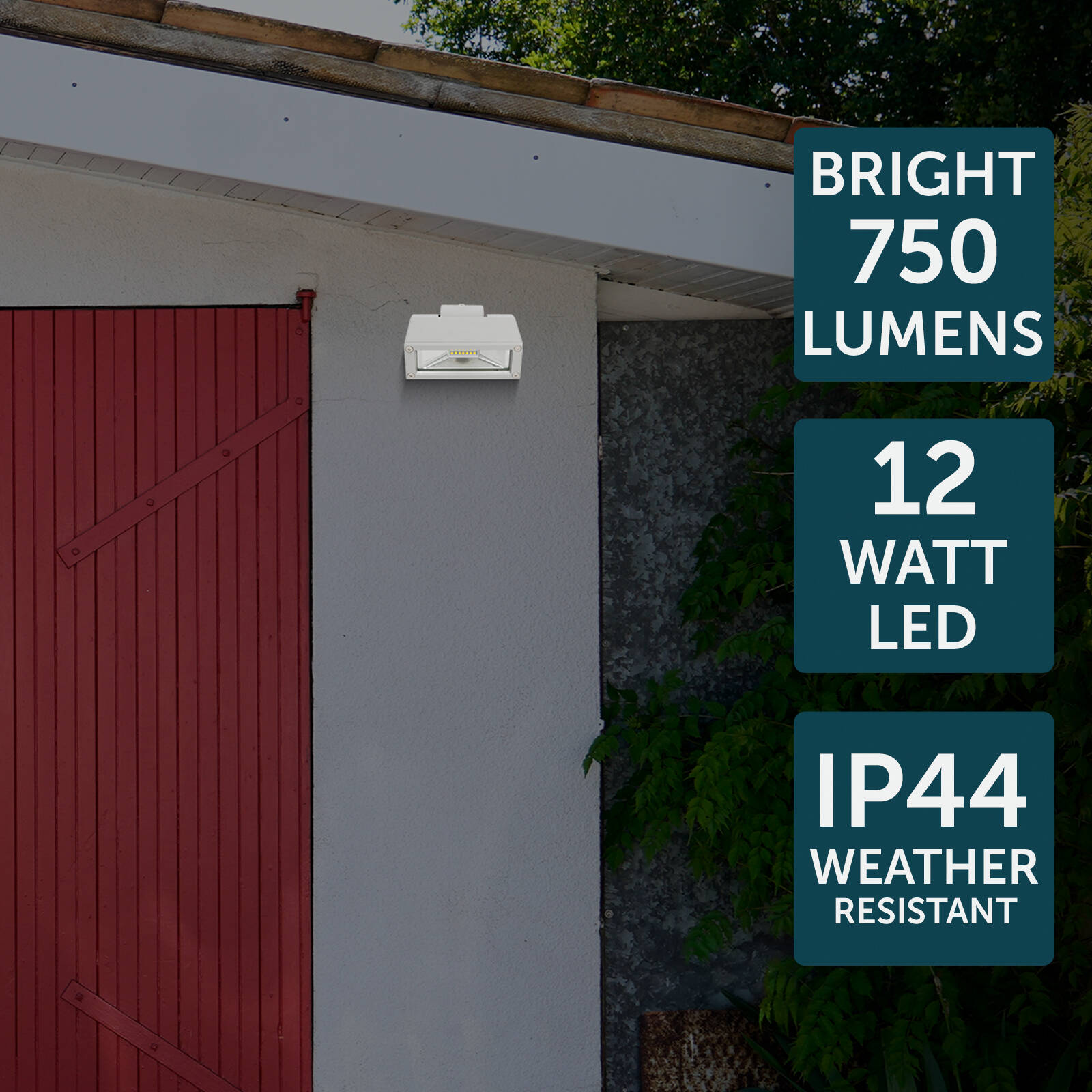Brilliant Nighthawk 12W LED Flood Light Weather-Resistant Outdoor Silver 20869/11