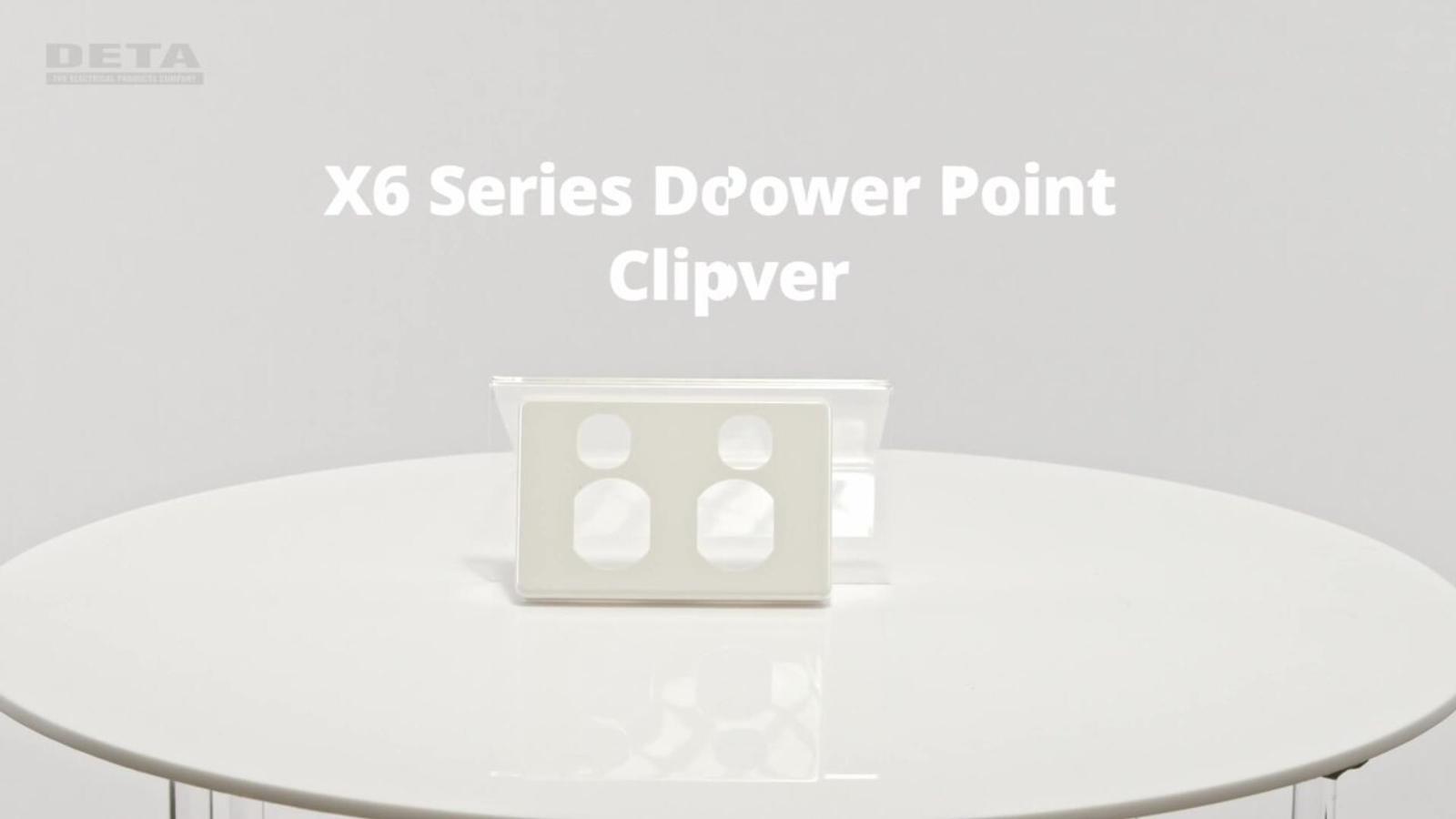 DETA Clip-On Cover for X6 Series Double Powerpoint White Polycarbonate 6010B