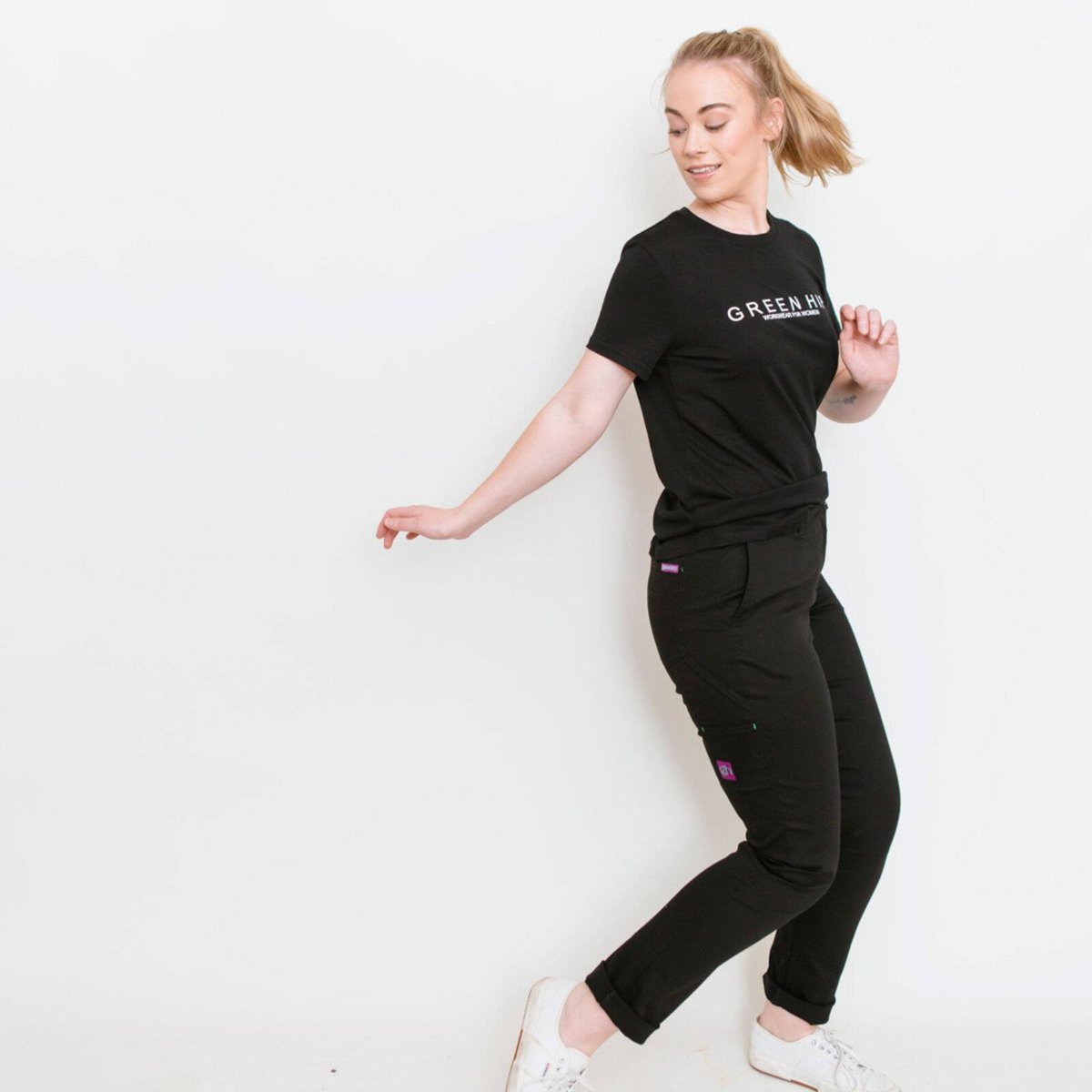 Green Hip Short Sleeve T Shirt - Black - Large - 100% Organic Cotton - Soft - SuperSaverAU - view 5