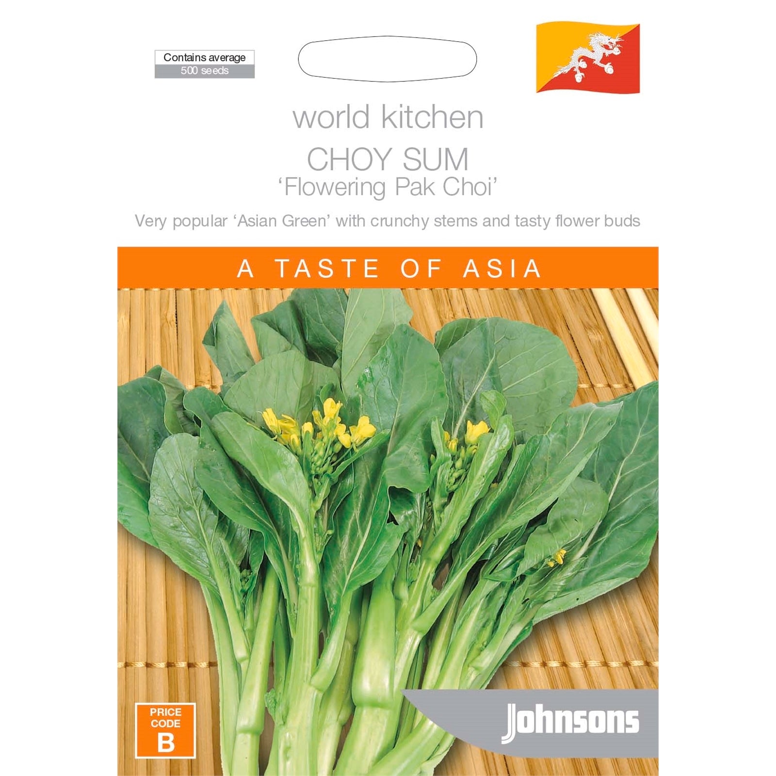 Johnsons Choy Sum Vegetable Seeds