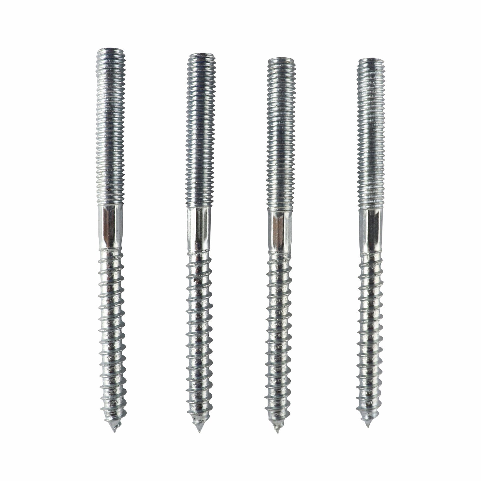 Everhang M8 x 100mm Zinc Plated Steel Hanger Bolt - 4 Pack