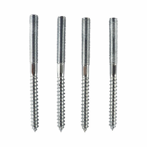 Everhang M8 x 100mm Zinc Plated Steel Hanger Bolt - 4 Pack