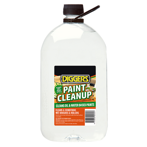 Diggers Paint Cleanup 4L Water Based Liquid Indoor Outdoor