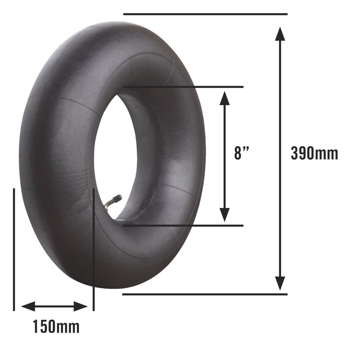 Sherlock Wheelbarrow Tube - Wide Extra Wide 16” x 6.50-8 Rubber - SuperSaverAU - view 3