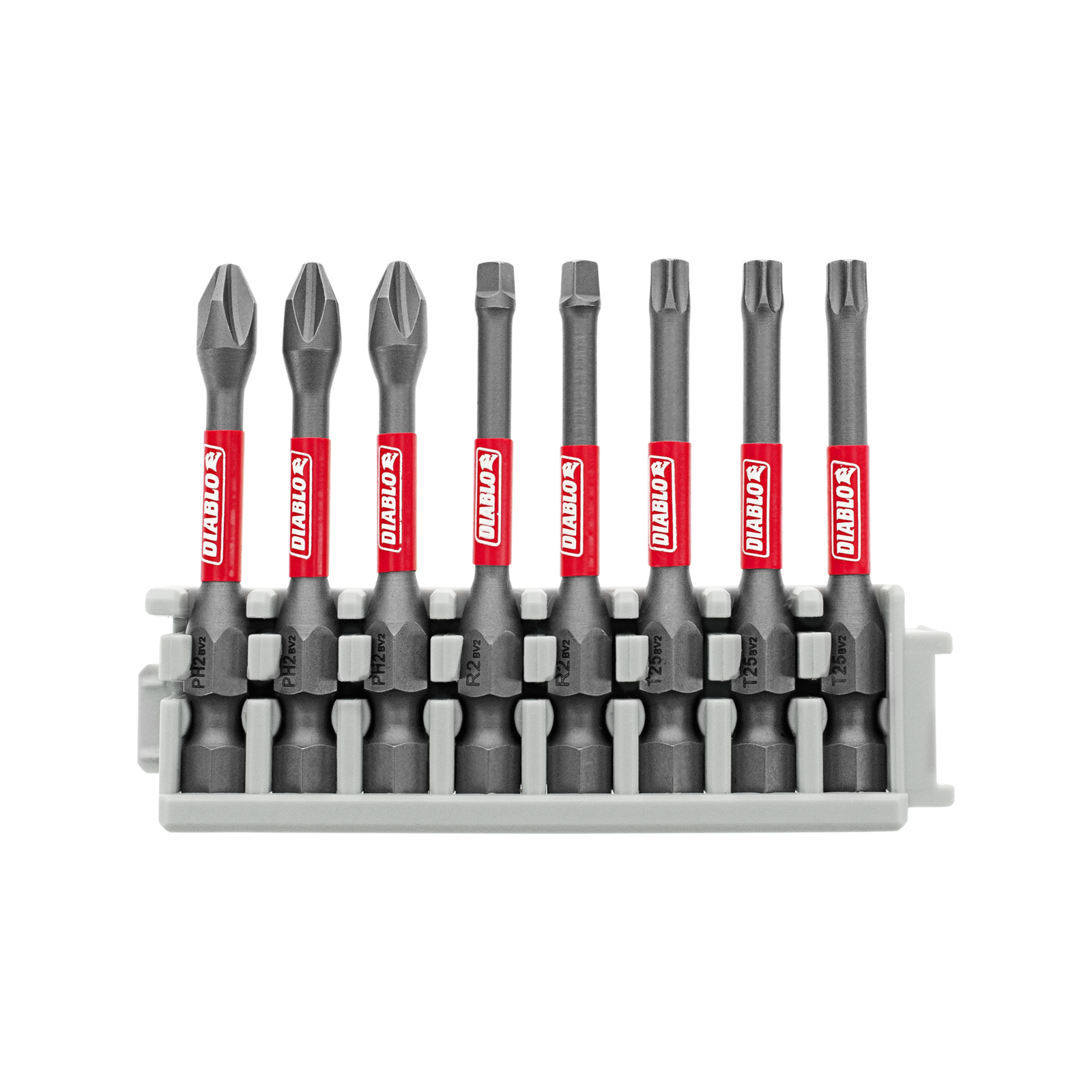 Diablo 50mm 1/4" Hex Drive Bit Assorted Impact - 8 Pack