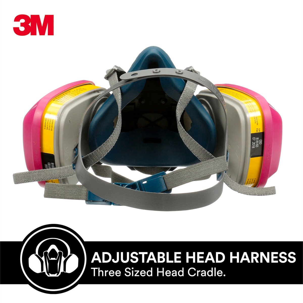 3M Grey Multi-Purpose Quick Latch Respirator Cool Flow Valve Silicon