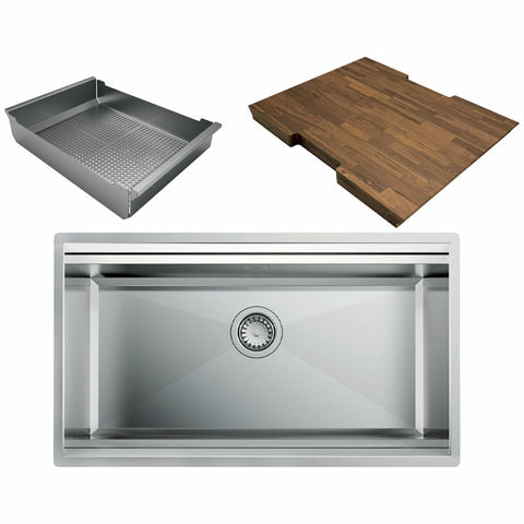 Artinox Layer 74 workstation sink - AISI 304 stainless steel single bowl, topmount or flush - LACCSBR074