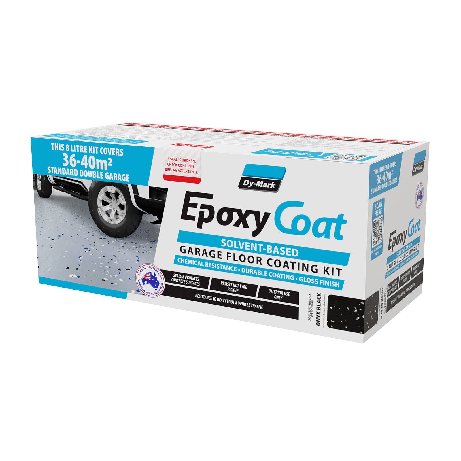 Dy-Mark 8L Onyx Black Epoxy Coat Garage Floor Kit Indoor