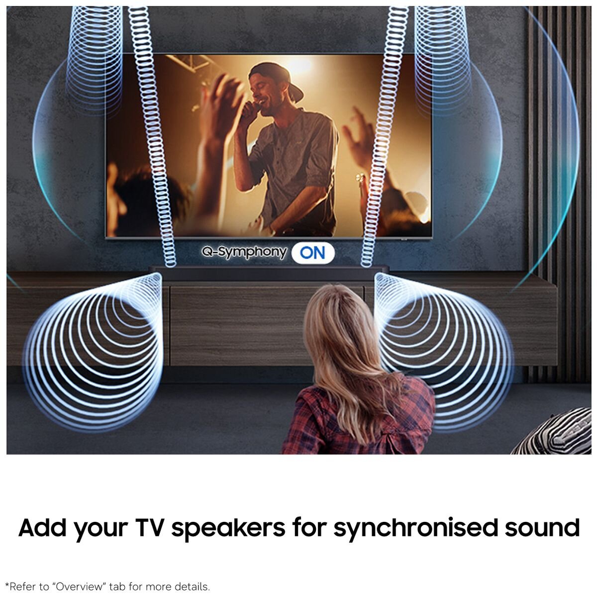 Samsung Q-Series 3.1.2ch Dolby Atmos Soundbar with Subwoofer - SpaceFit Sound Pro, Black - HW-Q600H-XY