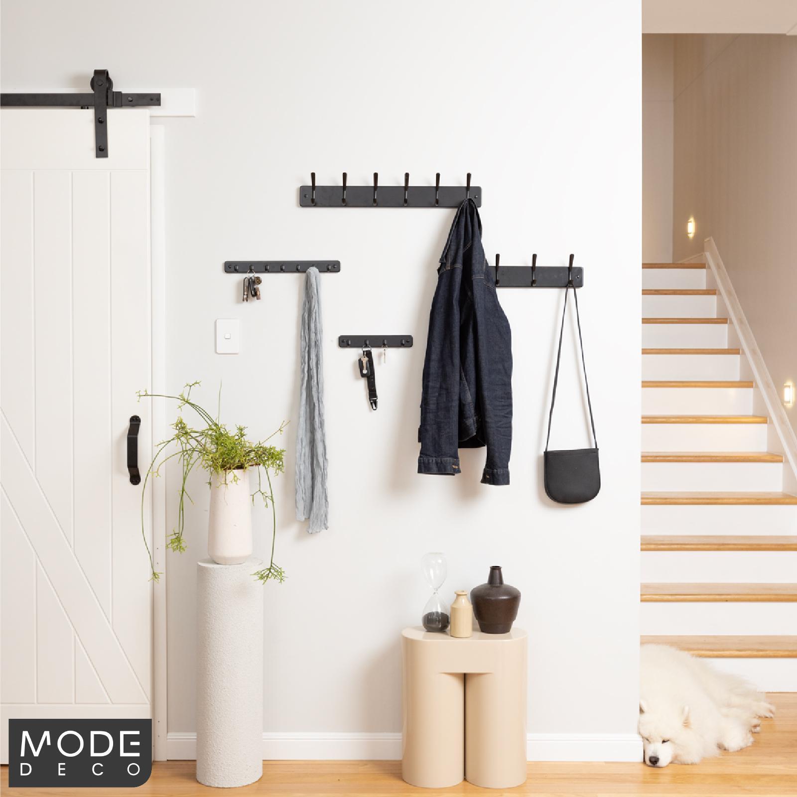 Mode Black Board Hat and Coat Rack 4 Hooks