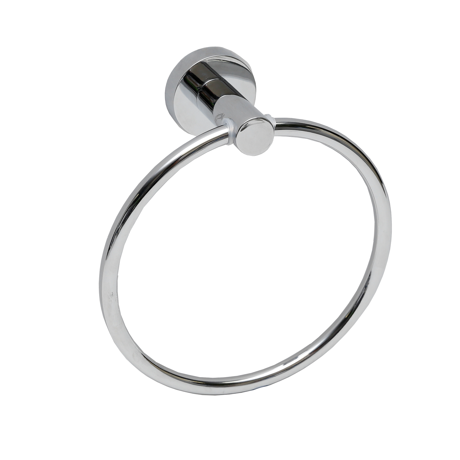 Estilo Chrome Bella Single Towel Ring Plated Zinc Alloy Wall Mount