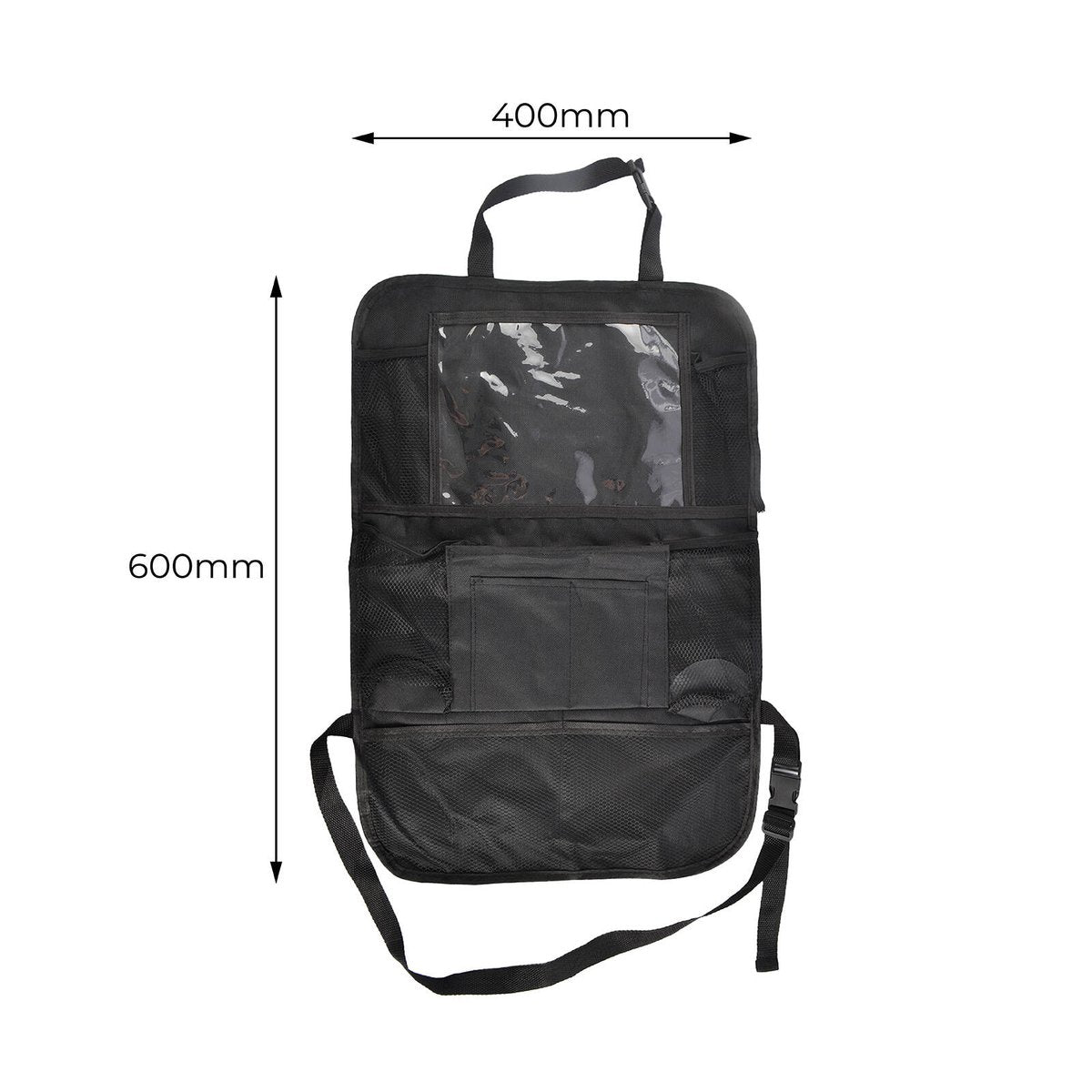 All Set Car Seat Organiser - 1 Pack - 400mm x 600mm - Black - Spacious Compartments - SuperSaverAU - view 5