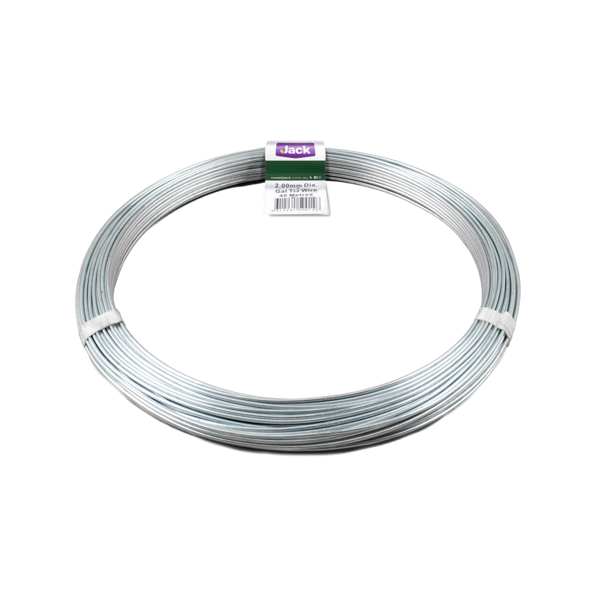 Jack 2.0mm x 40m Galvanised Steel Tie Wire 1kg Coil