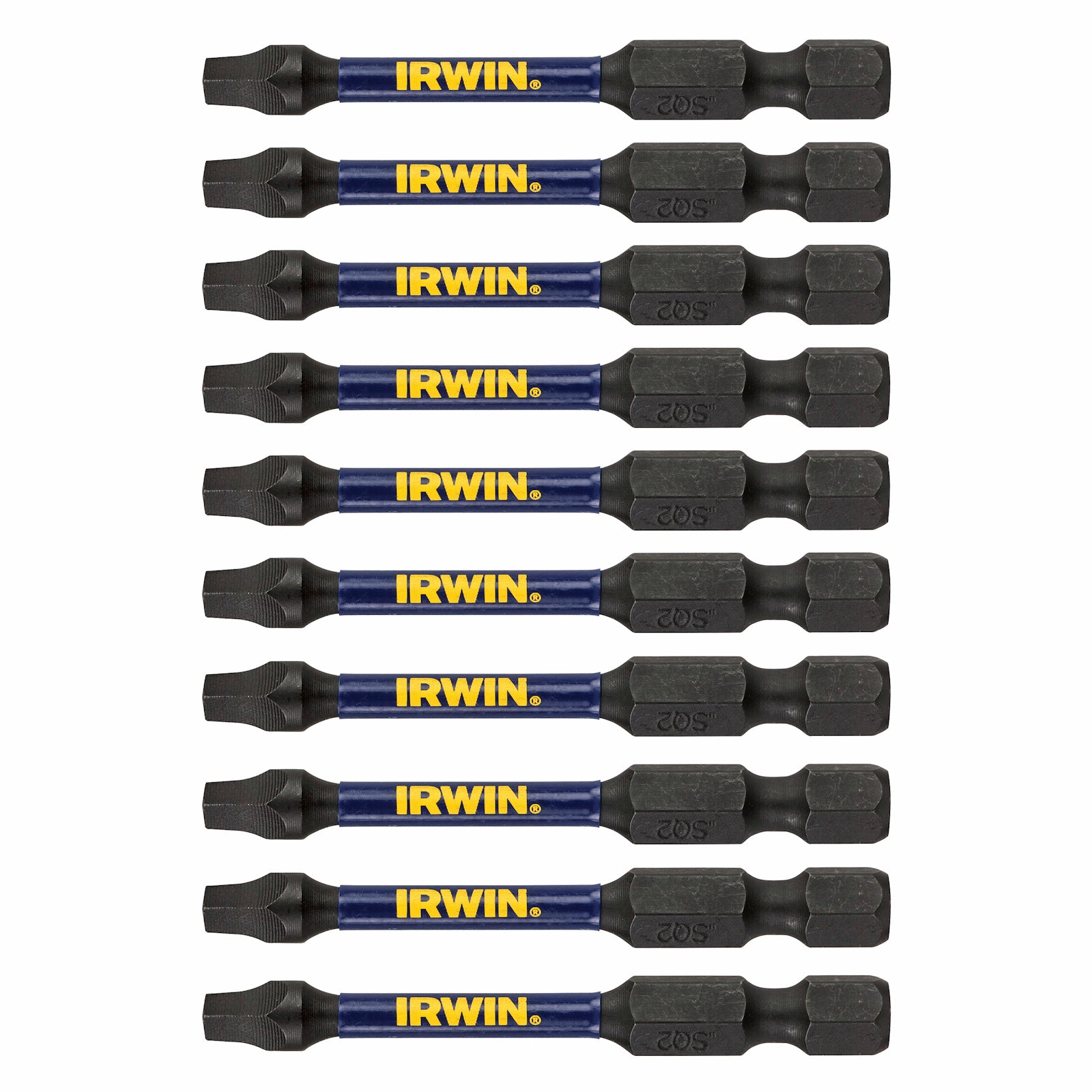 Irwin Impact Pro Performance 57mm SQ2 Screwdriver Bit 10 Pack