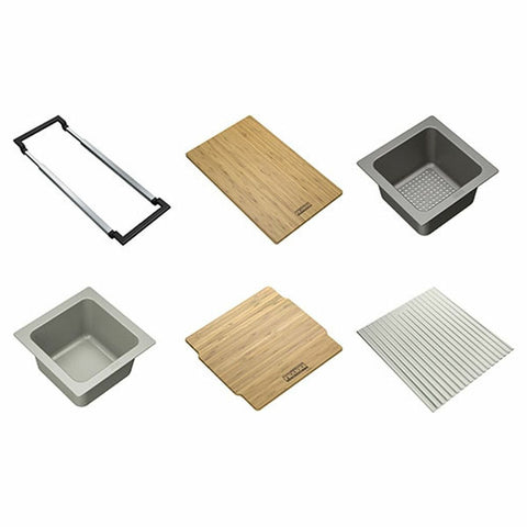 Franke All-In accessory set with storage box and silicone drainer mat - Bridge, board and bowl - ALLINPACK2