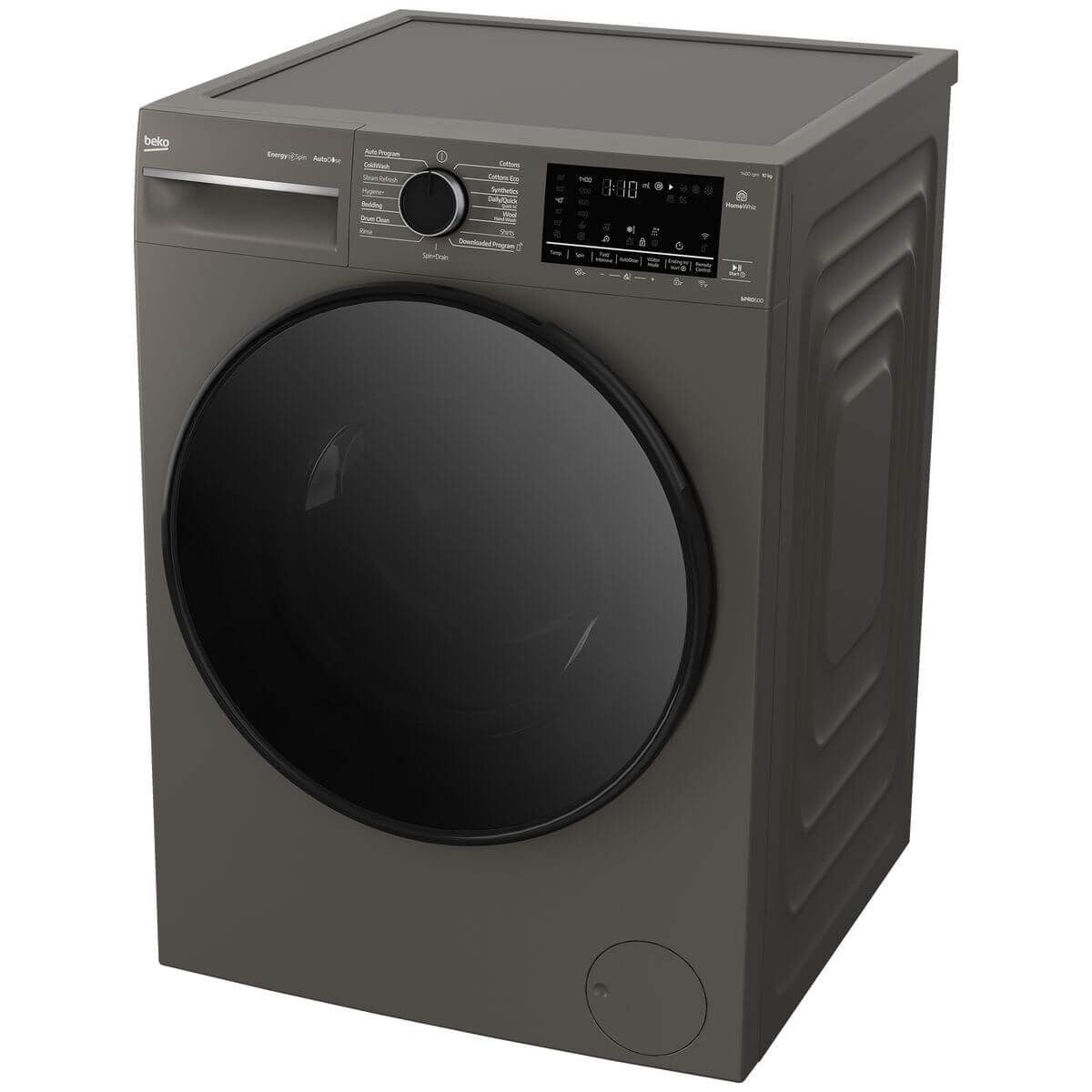 Beko 10kg Front Load Washing Machine - Graphite, AutoDose, SteamCure, ColdWash, HomeWhiz - BFLB103ADG