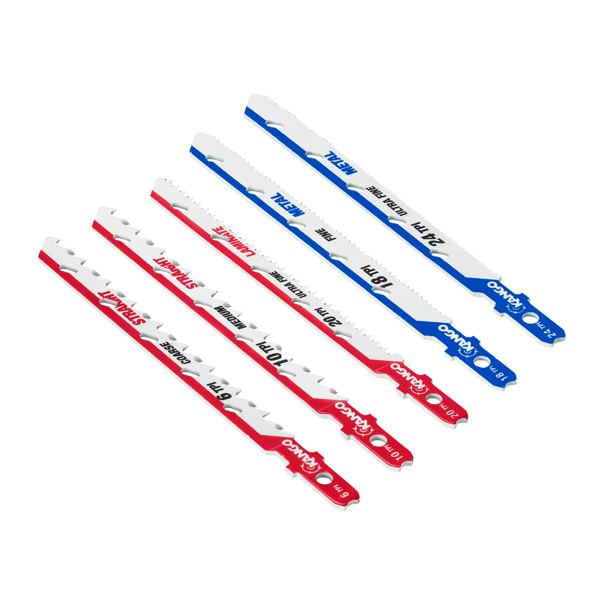 Kango 10 Piece All Purpose Jigsaw Blade Set - 102mm x 13mm x 124mm - Bi-Metal Blades for Timber & Metal Cutting - SuperSaverAU - view 4