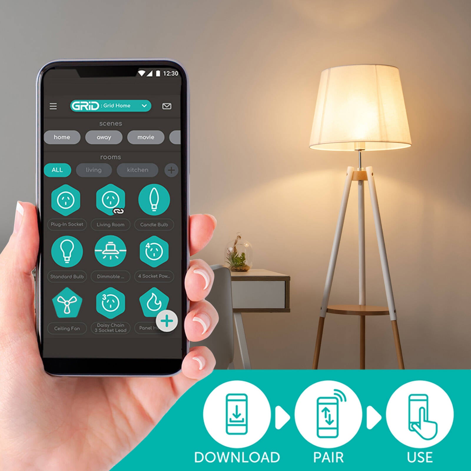 Arlec B15 LED 470lm 5.5W RGB Grid Connect Smart Fancy Round Globe (GLD365HA)