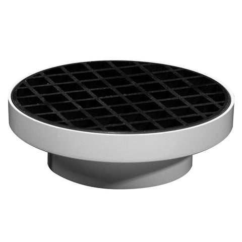 Holman 90mm Storm ABS Finishing Collar with Grate, White, Surface Drainage