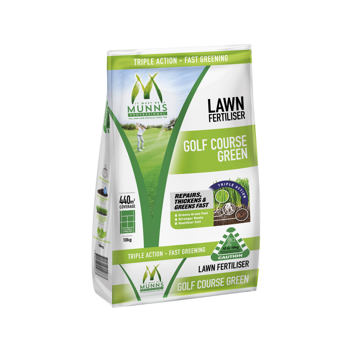 Munns Professional Golf Course Green Fertiliser - 10kg - Granular - All Lawns - SuperSaverAU - view 1
