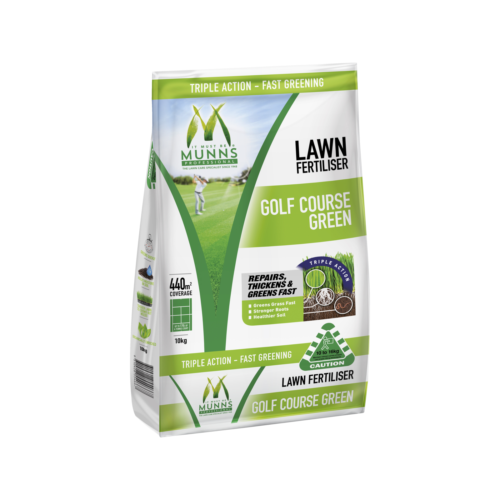 Munns Professional 10kg Golf Course Green Granular Lawn Fertiliser All Lawns
