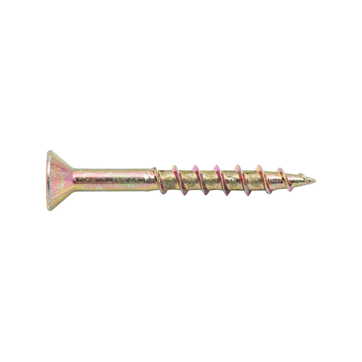 Zenith 10G x 40mm Gold Countersunk Rib Head Chipboard Screws - 50 Pack